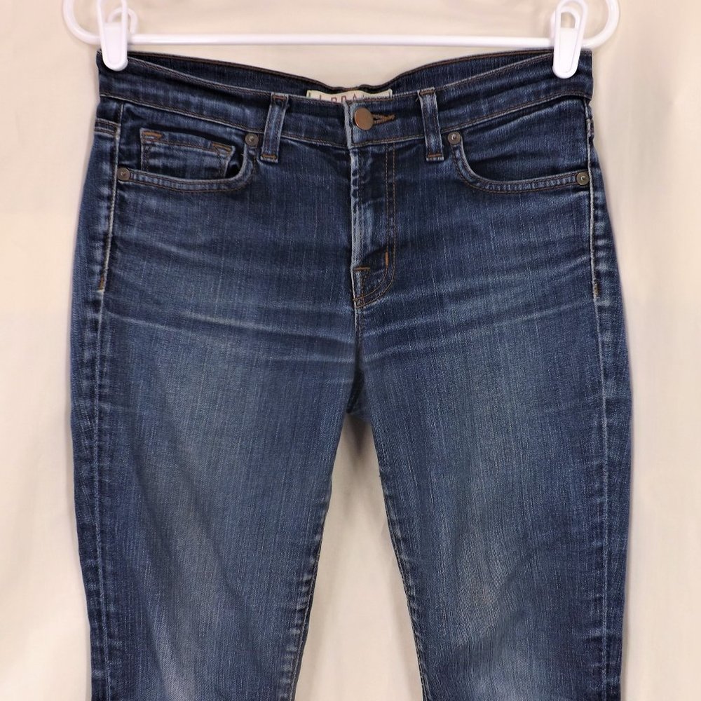J Brand 5 Pocket Style Blue Denim Light Distress Med-Dark Wash Jeans Pants 27 - Picture 8 of 14